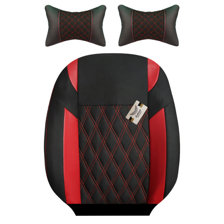 روکش صندلی مناسب پژو پارس (جودون مشکی خرجکار زرشکی)با پشت گردنی