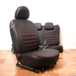 روکش صندلی 206 و 207 (چرم طرح آذین دوخت قرمز)با پشت گردنی