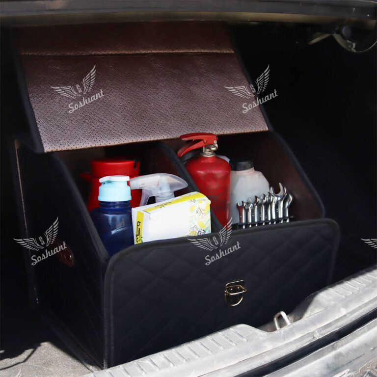 روکش صندلی 206 و 207  مدل دلتا همراه با جعبه نظم دهنده خودرو و ساک ورزشی