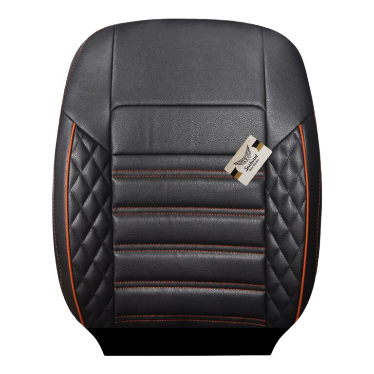 روکش صندلی 206 و 207 تمام چرم مدل سورنا با دوخت و مغزی نارنجی