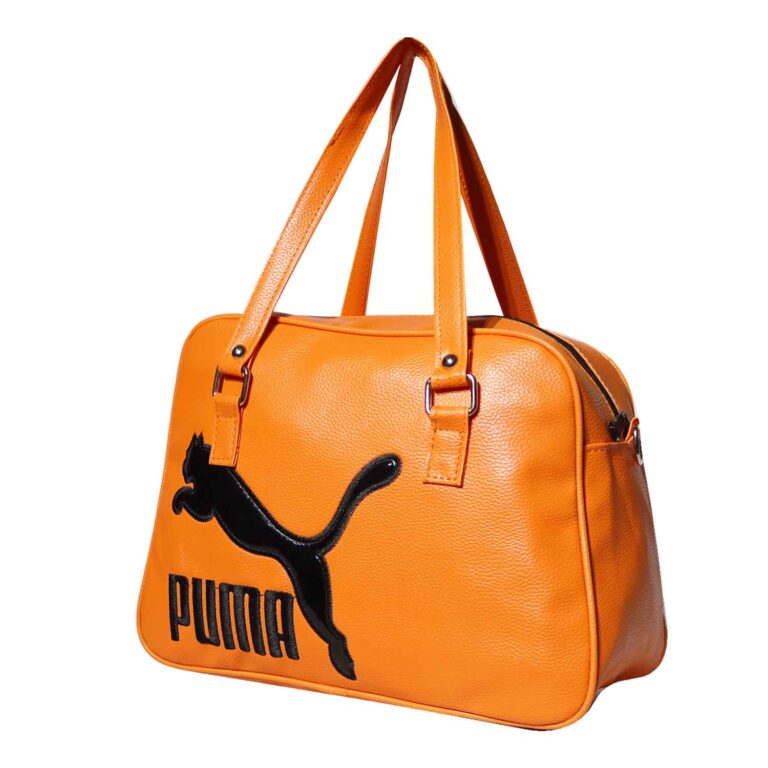 کیف ورزشی زنانه، چرم نارنجی، پوما