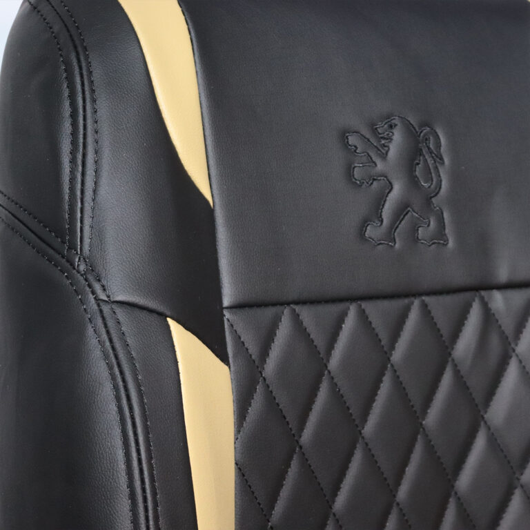 روکش صندلی پژو پارس جدید چرم مدل کاج همراه با پشت گردنی