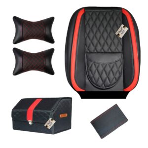 روکش صندلی پژو 206  و 207 و رانا پلاس چرم مدل TURIN همراه با پشت گردنی، دورفرمان و باکس سایز بزرگ